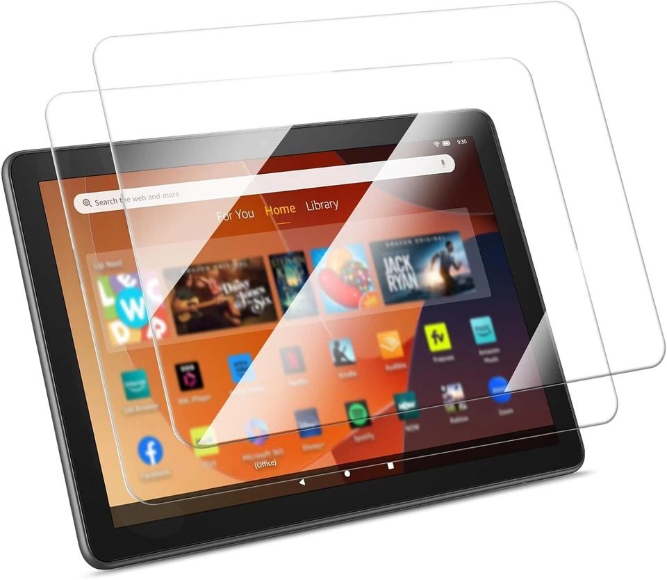 2 Pack Tempered Glass Screen Protector for 10.1" Fire HD 10 &10 Plus Tablet 13th - Image 1 of 4