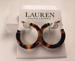 Ralph Lauren Gold and Multi-Color Hoop Earrings - New - Picture 1 of 1
