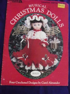 VTG  1992  LEISURE ARTS "MUSCAL CHRISTMAS DOLLS" 4 DESIGNS 13 " DOLL  PATTERNS - Picture 1 of 4
