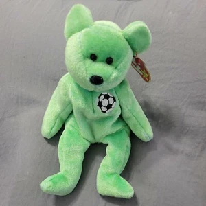 Ty Beanie Babies Kicks the Soccer Bear Push Toy 1998 Nuevo - Imagen 1 de 8