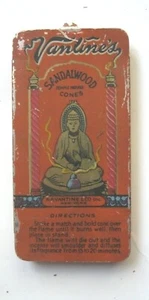 Vintage 1920's VANTINE'S TEMPLE INCENSE Sandalwood Cones Tin some Incense  - Picture 1 of 4