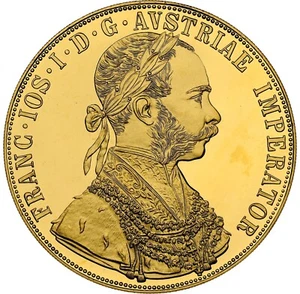 Austria - 1915 Franz Josef 4 Ducat Restrike - NGC MS68 - PROOFLIKE PERFECTION! - Picture 1 of 4