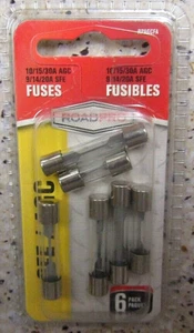Surtido de fusibles RoadPro AGC y SFE fusibles de tubo de vidrio para auto - variedad, 10/15/30A - Imagen 1 de 1
