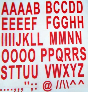 printingT-SHIRTS-BANNERS-slogans-names iron on LARGE 90mm red- A-Z LETTERS - Picture 1 of 1
