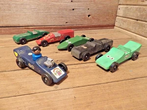 Vintage LOT Boy Scouts Pinewood Derby Cars Wooden Open Race Cars Wood Car - Picture 1 of 11