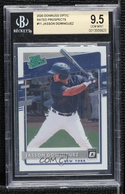 2020 Panini Donruss Optic Rated Prospects Jasson Dominguez BGS 9.5 GEM MINT - Image 1 of 2