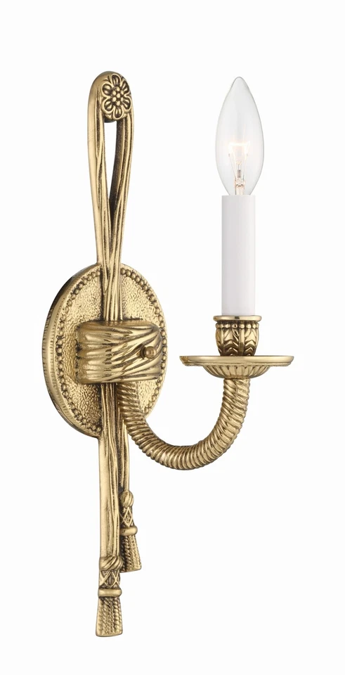 Crystorama Arlington 1-light Wall Sconce in Olde Brass