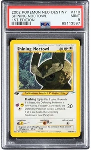 2002 Pokemon Shining Noctowl 110 1st Edition Neo Destiny PSA 9 - Picture 1 of 2