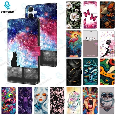 Wallet Flip Pattern Leather Case Cover For Motorola Moto G23 G13 G60 G62 G71 G73 - Image 1 of 4