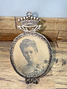 Antique Victorian Sterling Silver Crown Easel Photo Frame Henry Matthews 1899 - Picture 1 of 10