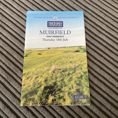 2002 THE OPEN GOLF CHAMPIONSHIP 131ST ORDER OF PLAY THURS DRAWSHEET VG ERNIE ELS - Image 1 of 4