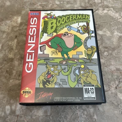 Boogerman: A Pick and Flick Adventure (Sega Genesis, 1994) CIB Authentic Tested - Image 1 of 4