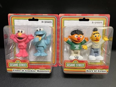 Sesame Street Figures Cookie Monster and Elmo Along with Bert and Ernie 2.5 NIP - Image 1 of 4