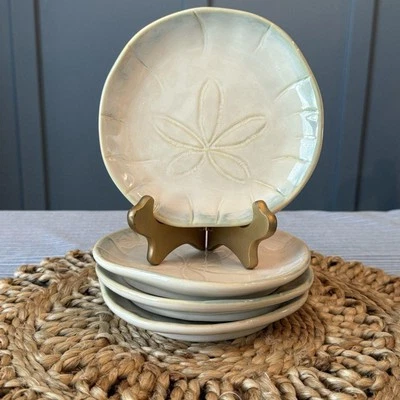 Home Studio Shoreline коллекции песок доллар десерт салат тарелки комплект из 4 новый с Ярлыками - Изображение 1 из 4