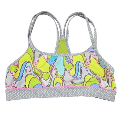 Sujetador deportivo recreativo Trina Turk estampado lava S Foto 1 de 4