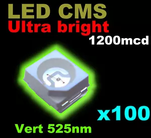 129/100# Grüne LED CMS 3528 100 Stück ----- 1200mcd - Bild 1 von 1