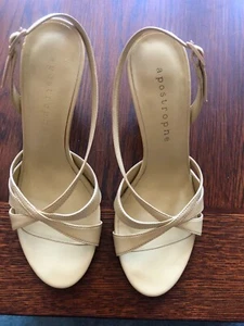 Apostrophe Dress Sandals 3-1/2" Heels -  Yellow - Size 6 - NEW - Picture 1 of 3