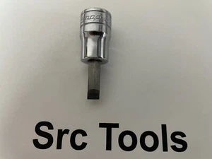 Snap-on Tools USA MINT 3/8 Drive 1/4 Flat Tip Standard Chrome Socket Driver F42E - Picture 1 of 6