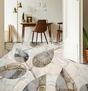 3D Leaf Brick 13 Floor Wall Paper Wall Print Decal Wall Deco AJ WALL Zoe - Picture 1 of 5