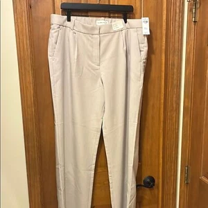 Abercrombie & Fitch Beige women’s plus 16 long tall career Pants wide leg chic - Picture 1 of 9