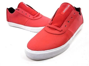 SUPRA, CUTTLER LOW WRINKLED SATIN TUF MENS SHOES CHILI RED US SIZE 11 - Picture 1 of 11