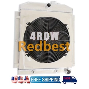 4Row Radiator Shroud 16''Fan For 47-54 Chevy Truck 3100 3600 3800 L6 3.8L CC5100 - Picture 1 of 12
