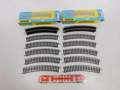 CN582-0.5# 20x Trix International H0/DC 4212 Track/Track Piece Curved, Mint Box - Image 1 of 4
