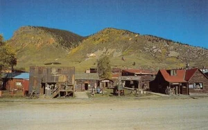 Postal vintage occidental de plata, colorado Plaza de la Ciudad Vieja Blair Street c1960 - Imagen 1 de 2