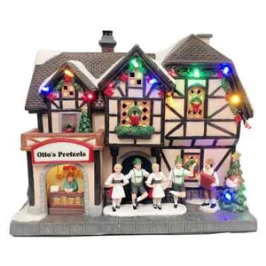 NEW St Nicholas Square Village ~ Oktoberfest German Pub ~ 2020 Illuminated - Picture 1 of 3