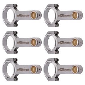 6pcs Connecting Rods for Porsche 3.2 carrera 911 3.3 Turbo Conrod ARP2000 5" - Picture 1 of 9
