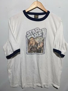 Vintage Star Wars Chewbacca Han Solo Ringer T shirt Lucas Film size XL - Picture 1 of 6