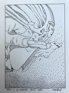 Vintage Lithograph by Moebius/Jean Giraud Mockba 1990 Signed Edition 1422/1500 - Picture 1 of 10