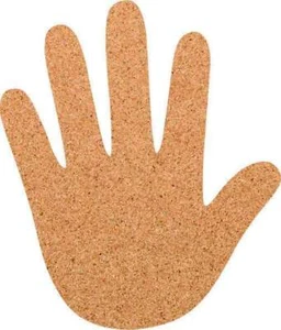 Hand als Pinnwand aus Kork XXL ca. 80x50 cm | Umriss Hand - Bild 1 von 3