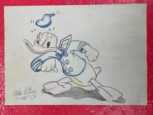 Walt Disney Drawing on paper (Handmade) signed and stamped - Picture 1 of 2