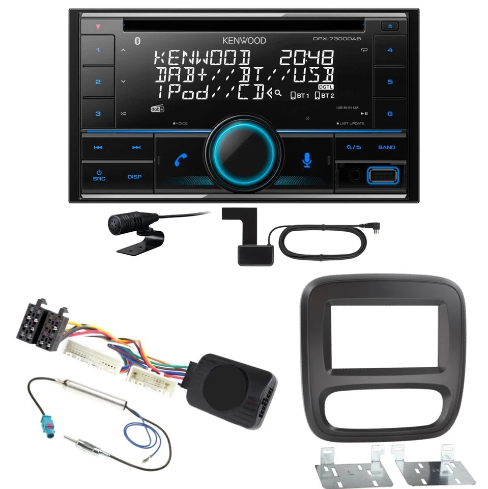 Kenwood DPX-7300DAB Doppel-DIN CD/MP3-Autoradio DAB Bluetooth USB iPod B WARE