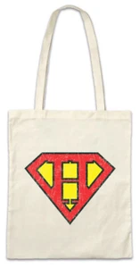 Super H Stofftasche Einkaufstasche Letter Gift Birthday Mother's Day Fun Comic - Picture 1 of 1