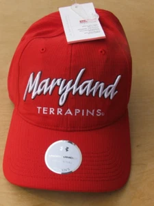 NEW WOMENS RED UNDER ARMOUR HAT CAP MARYLAND TERRAPINS LOGO ADJUSTABLE TERPS - Picture 1 of 6