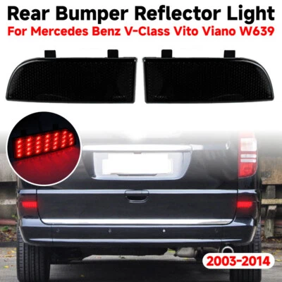 Luz de freno reflector parachoques trasero LED humo para Mercedes Benz Viano W639 2003-14 Foto 1 de 4