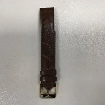 Nueva correa de reloj Invicta de cuero marrón genuino cierre tono dorado 20 mm, pasadores incluidos Foto 1 de 4