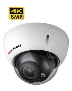 SPRO 8MP Vandalismusgeschützte Dome HD-CVI CCTV-Kamera mit integriertem Starlight & Mikrofon - Bild 1 von 2