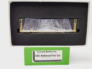 OVERLAND MODELS BRASS GSC BULKHEAD FLAT CAR OMI-3247 HO BEAUTIFUL #30 - Picture 1 of 9