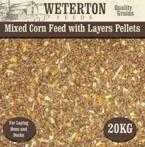 20Kg Mixed Corn with Layers Pellets feed hens, ducks GM FREE MAIZE FREE DELIVERY - Picture 1 of 1