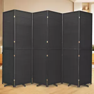 Bamboo Room Divider Folding Privacy Screens, Wall Divider for Room Separation, P - Picture 1 of 7