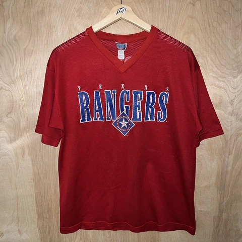 VTG 1997 TEXAS RANGERS IVAN RODRIGUEZ I-ROD PUDGE BASEBALL JERSEY USA MADE LARGE Cover