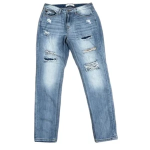 KanCan Distressed Light Wash Boyfriend Denim Jeans Size 5/26 GUC - Picture 1 of 9