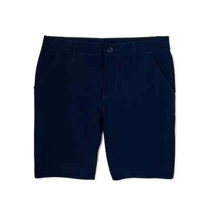 Wonder Nation School Uniform Stretch Performance Shorts Boys 10 Navy Polyester - Picture 1 of 3