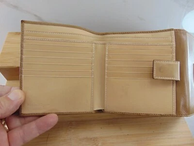Auténtica Cartera Salvatore Ferragamo ITALIA - Cuero Marrón Claro Plegable - EXCELENTE Foto 1 de 4