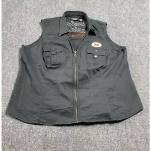 Veste gilet femme motard moto équitation fermeture éclair complète Harley Davison taille 3W - Photo 1/16