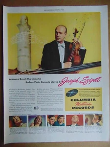 1946 COLUMBIA RECORDS Violin Joseph Szigeti vintage art print ad  - Picture 1 of 1