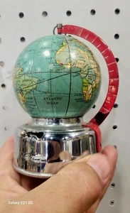 Vintage 1950's Small Illuminated Desktop Glass Globe from Japan TESTED - WORKING - Picture 1 of 13